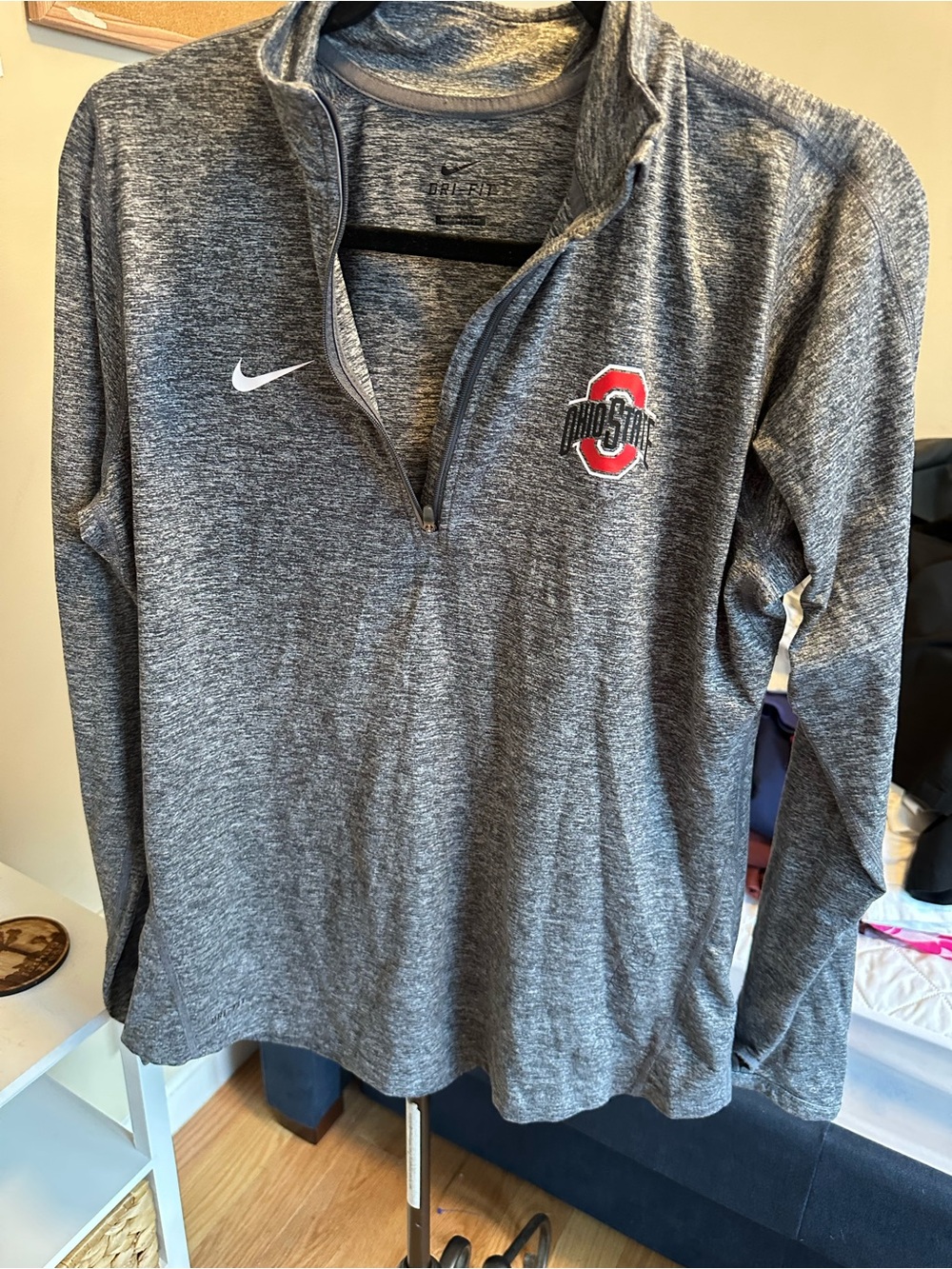Women’s Nike Dri-FIT Heather Gray Quarter-Zip Pullover